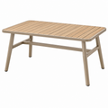 Gartentisch 160 x 90 x 75 cm Aluminium Holzoptik Beige rechteckig für Terrasse